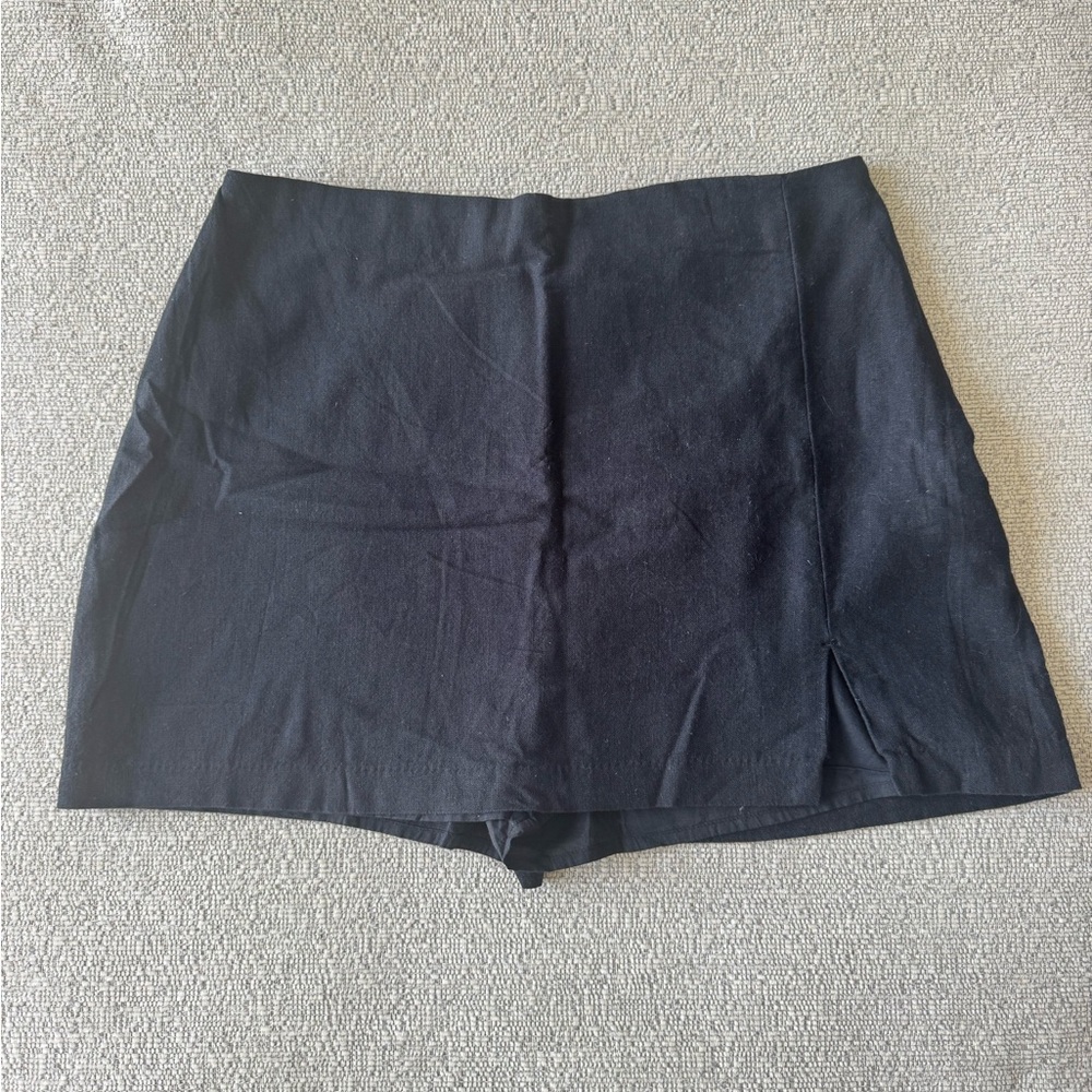 Abercrombie & Fitch Linen Black Women's Skort